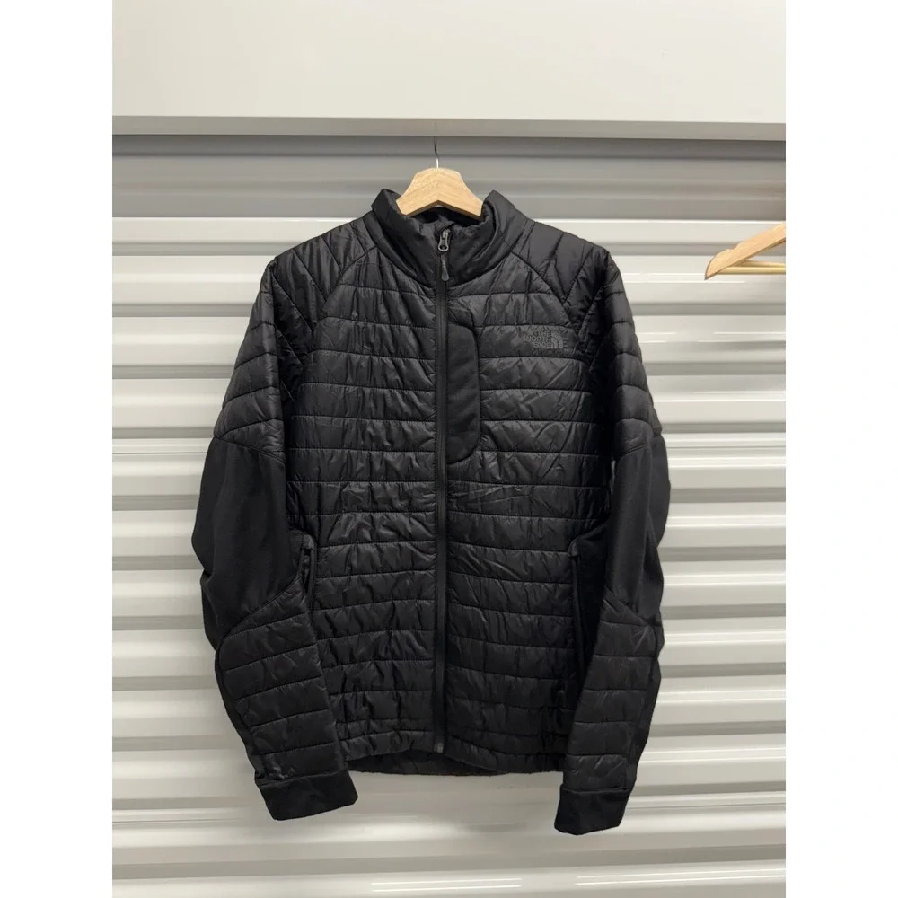 The North Face Mens‎ Thermoball Hybrid Jacket Black Quilted Full Zip Medium